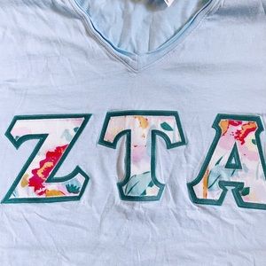 Zeta Tau Alpha sorority letters t-shirt